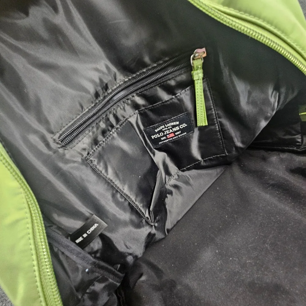 Vintage 90s Polo Jeans Co Ralph Lauren Backpack Green Bag Nylon Y2K Skate Sporty